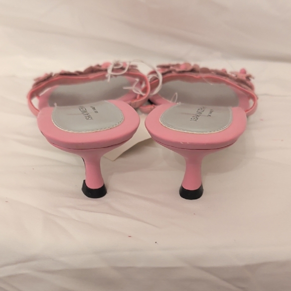 Isaac Mizrahi Pink Floral Sandals - Picture 5 of 5